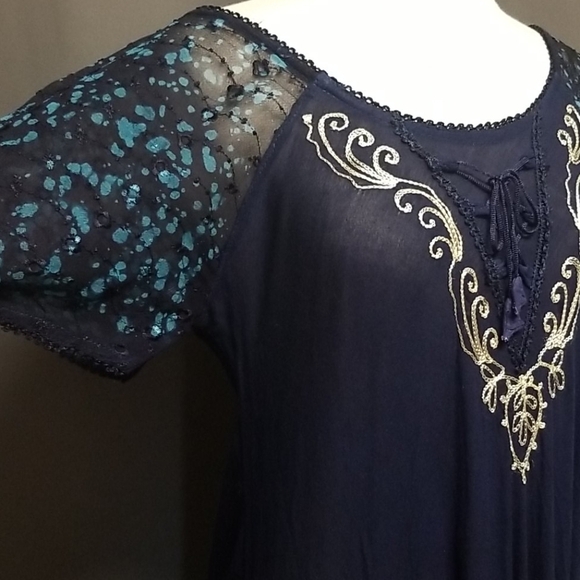 Highness NYC Beach Boho Dress Cover Up Sm/Lg OS - Picture 3 of 6